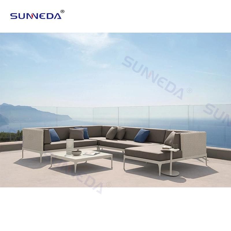 Indoor and Outdoor Commercial Rope Modern Design Furniture Upholstered Patio Garden Furniture