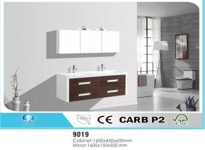 Double Basin Hot Sale Melamine Bathroom Cabinet