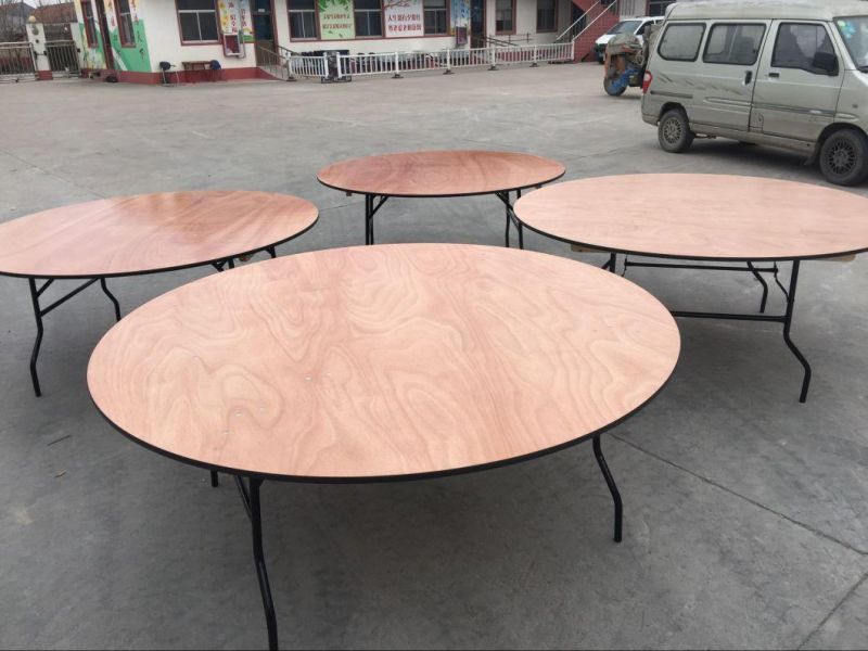 4 Foot Rectangular Wood Folding Banquet Table