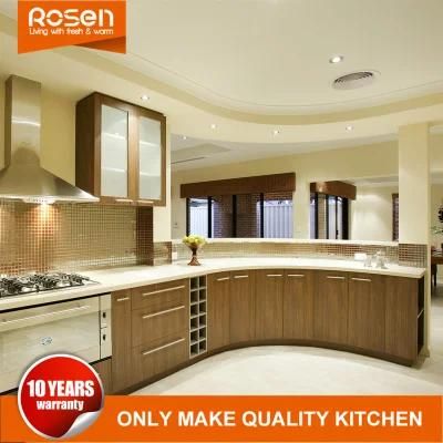 China Wholesale Wood Veneer Circular Arc Design Kitchen Cabinets Furniture