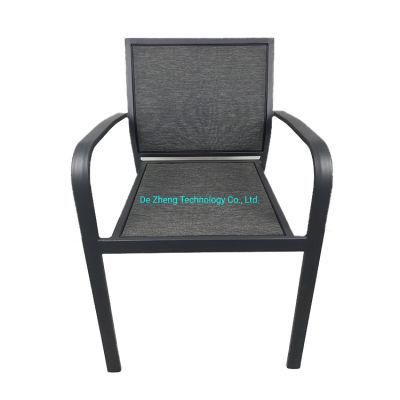 Modern Stylish Textilene Mesh Large Armchair Outdoor Garden Restaurant Hotel Shop Bistro Furniture