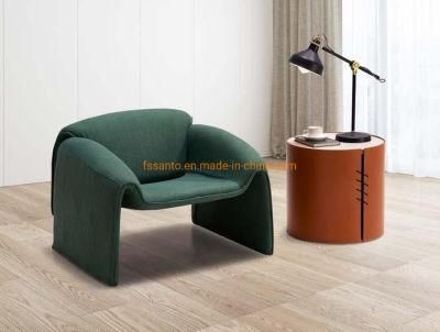 Modern Luxury European Style Leather Fabric Home Living Room Bedroom Leisure Chair