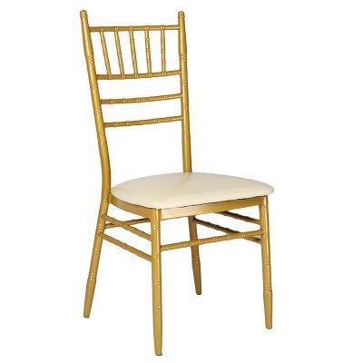 Dining Restaurant Banquet Furniture Wedding Stacking Metal Chiavari Chair Dining Chair