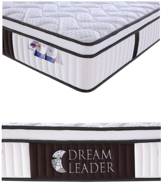 Modern Design Double Euro Top Pocket Spring Natural Latex Mattress