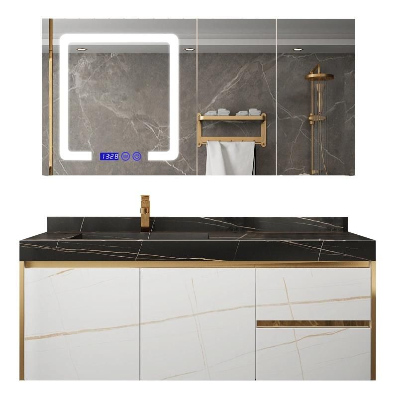 2022 Wholesale Mesa of Rock Plate Ceramic Wash Basin Bathroom Vanity Bathroom Mirror Cabinet/Storage Cabinet