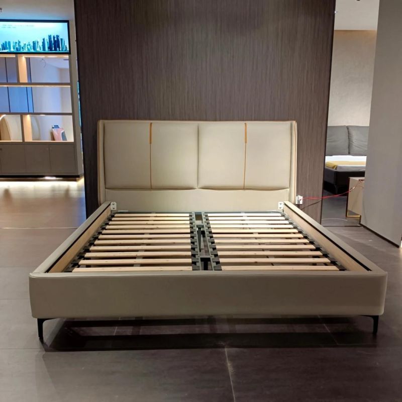 Modern Wooden Bed Popular Leather Bed Bedroom Bed