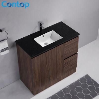 Water Resistant Hotel Single Sink Modern Floor Mount Cabinet Bathroom Vanity