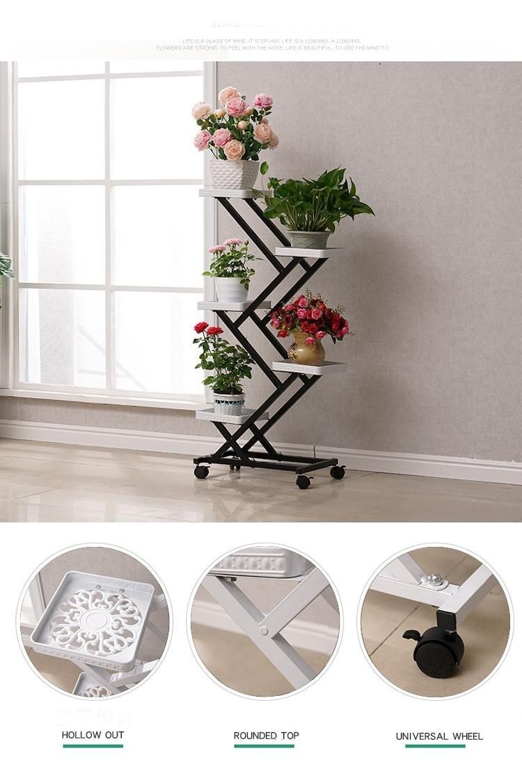 Modern Furniture Design with Universal Pulley for Hotel Metal Flower Stand