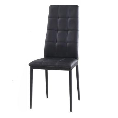 Modern Metal Skin-Friendly PU Leather Cafe Chair Hotel Restaurant Dining Chair Meeting Chair