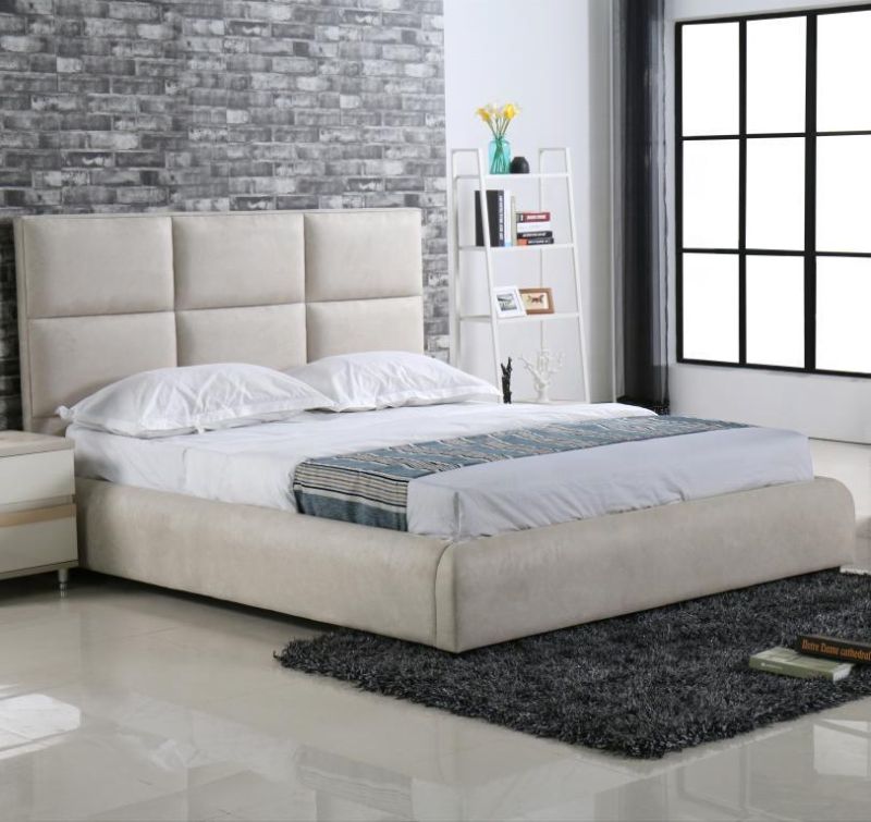 Hot Selling Queen Size Bed Base, Wholesale PU Bed Frame Bedroom Furniture