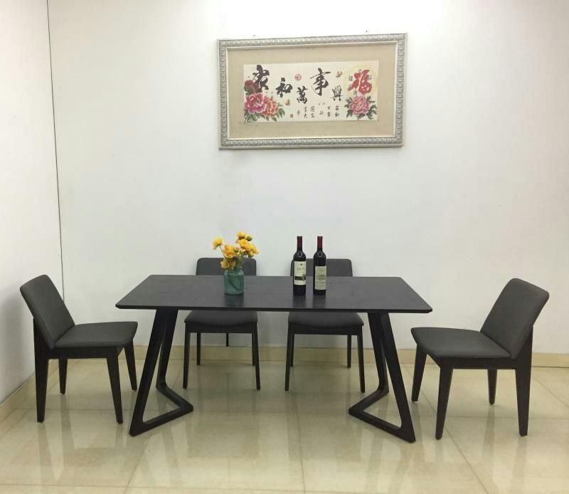 Nordic Wooden Restaurant Furniture Dining Table Made in China Guangdong Manufacturer
