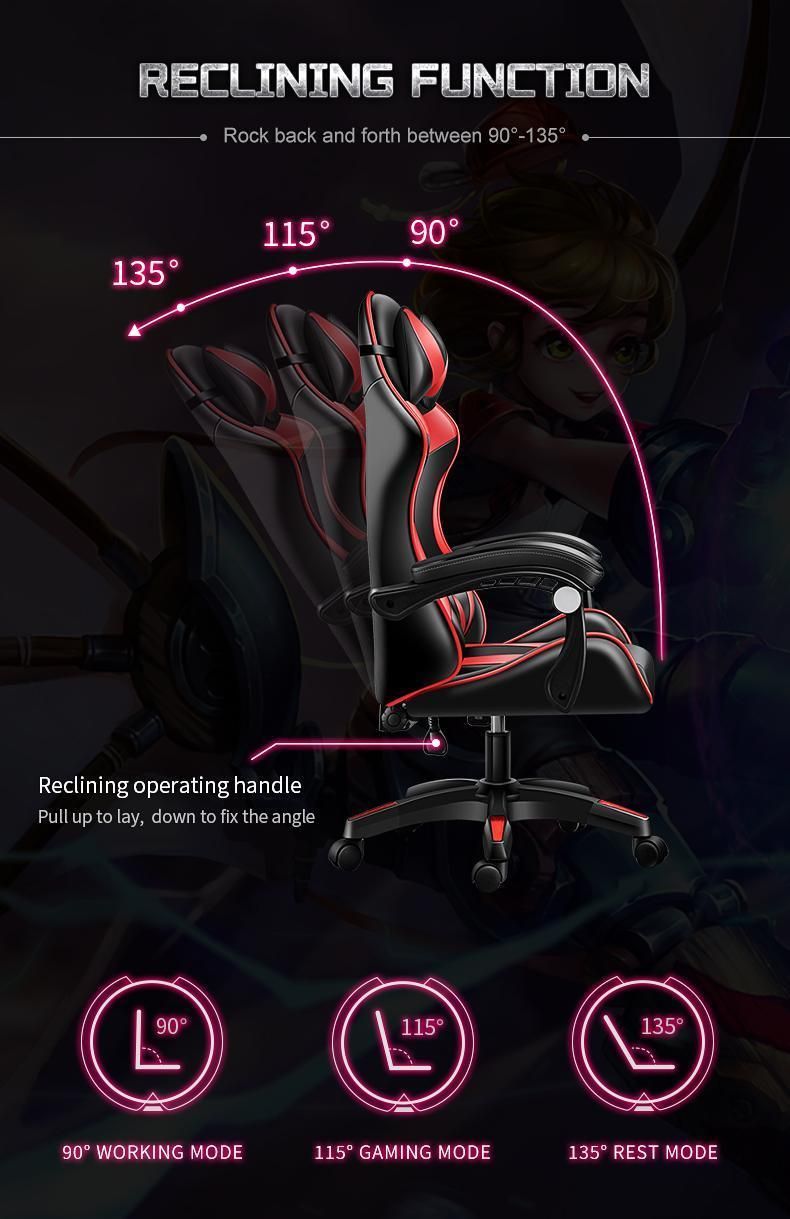 Custom Wholesale PU Leather Swivel Gamer Chair Factory From China