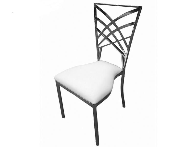 Wedding Banqueting Stainless Steel Cross Back Chair Dining From China