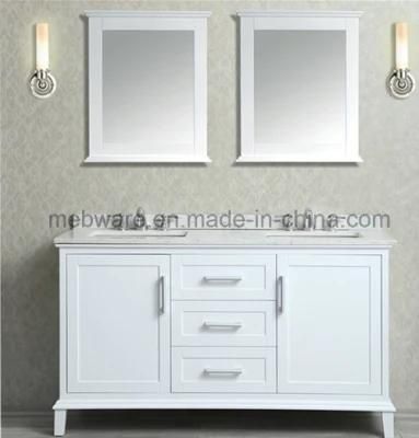 60&quot; Double-Sink Bathroom Vanity Set / Modern Solid Wood Bathroom Vanities