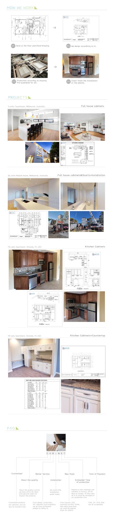 OEM Fashion Modular Wooden Modern Kitchen Furniture with Artificial Marble Design Cabinet
