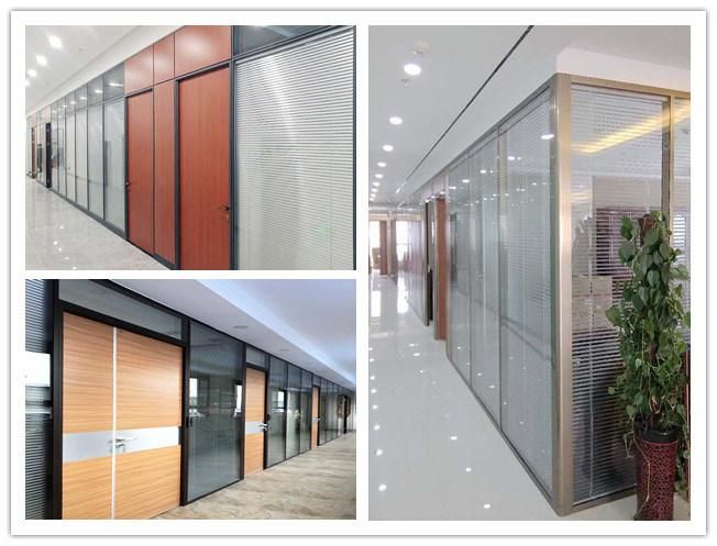 Shaneok Factory Price Redesign Office Glass Partition with Venetian Blinds