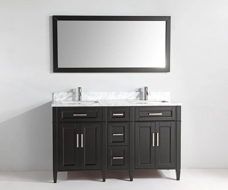 Wholesale New Design Grey 60" Double Sink Bathroom Cabinet