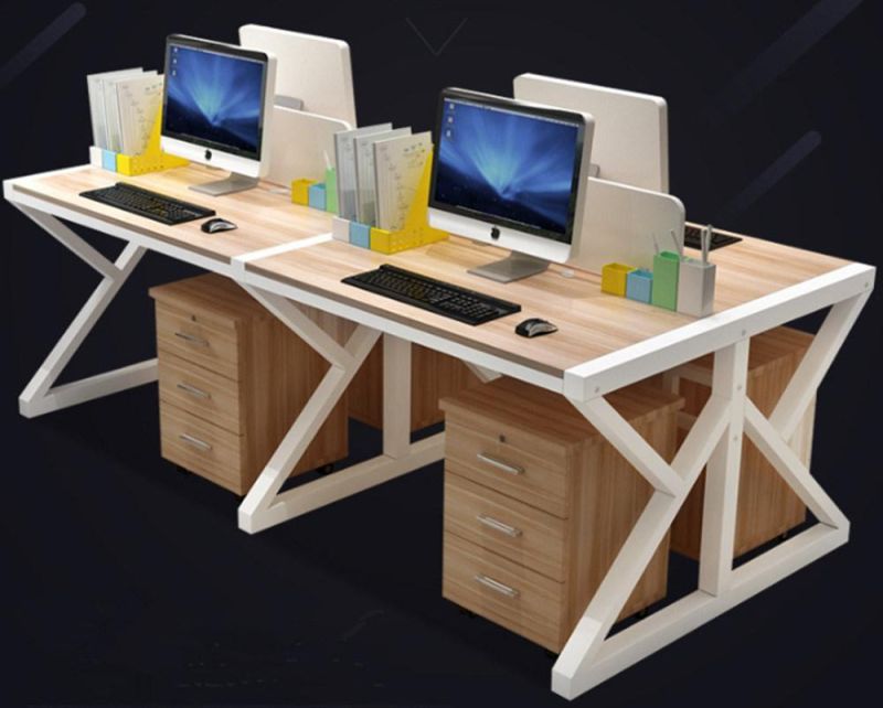 Modern Chinese Melamine 4 Person Office Workstations Custom Office Furniture