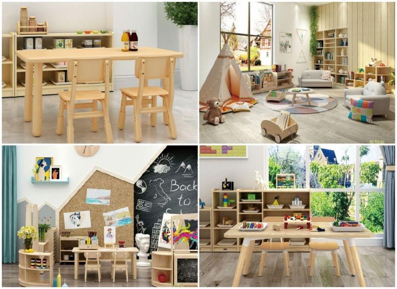 Layer Light Weight Wood Kindergarten Furniture Beds