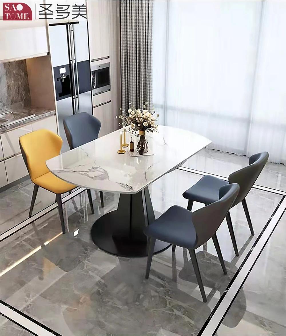 Modern Style Southeast Asia Design Extendable Dining Table Metal Slate Dining Table