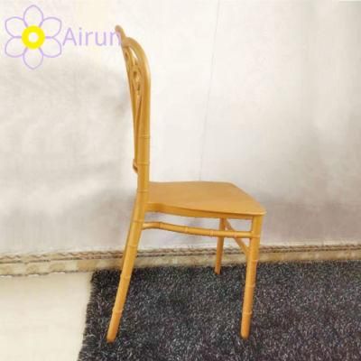 Modern Design Flower Designed Backrest Restaurant Armless Plastic Dining Chair