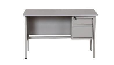 Chinese Steel Office Desk with 2 Drawers in Right Side Big Promotion for Metal Office Table Steel Office Furniture