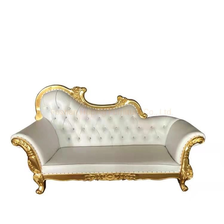 Modern Wedding Decoration Use Gold Bride and Groom Event Furniture King Throne Hotel Room Chairs