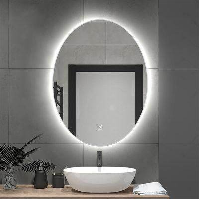 Modern Oval Shape LED Bathroom Vanity Wall Mirror with Backlit Light