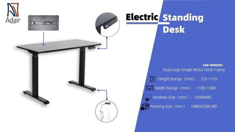 K/D Packing Electric Height Adjustable Lifting Standing Office Computer Desk