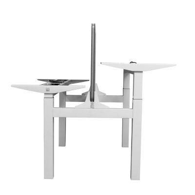 Electric 4people Legs Adjustable Height Desk Modern White Melamine Office Desk