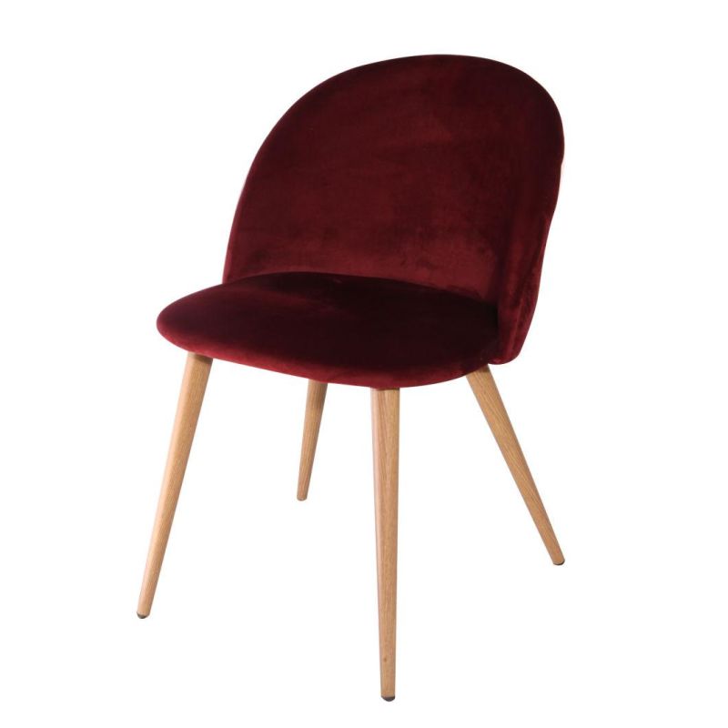 Modern Factory Promotion Price Hot Sale Velvet Dining Chair with Popular Design for Home Using