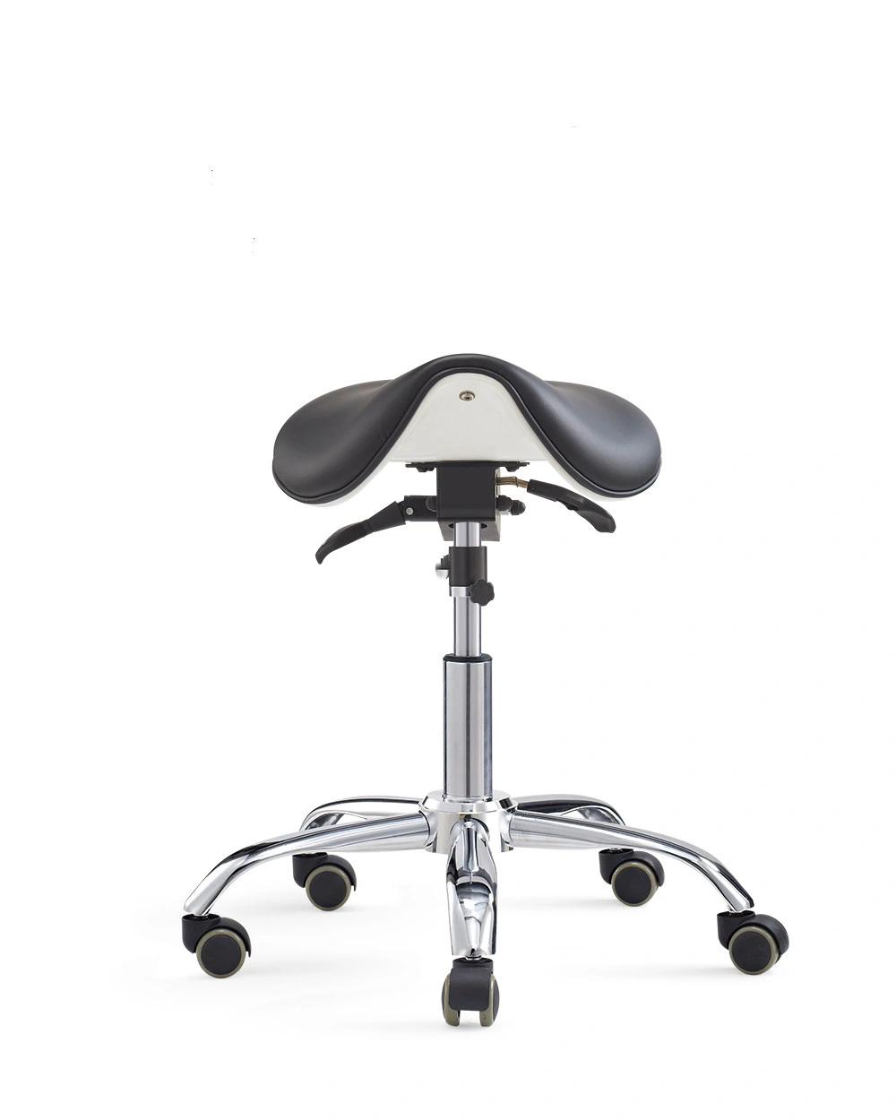 New Design Saddle Seat Stool Office Chair with Adjustable Swivel Backrest