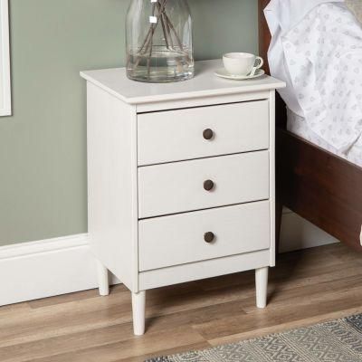 3 Drawer Nightstand Side Table Bedroom Storage Drawer and Shelf Bedside End Table