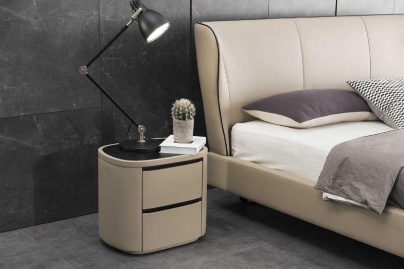 Gainsville Modern Double Customized Leather Bed Modern Furniture in Bedroom Furniture