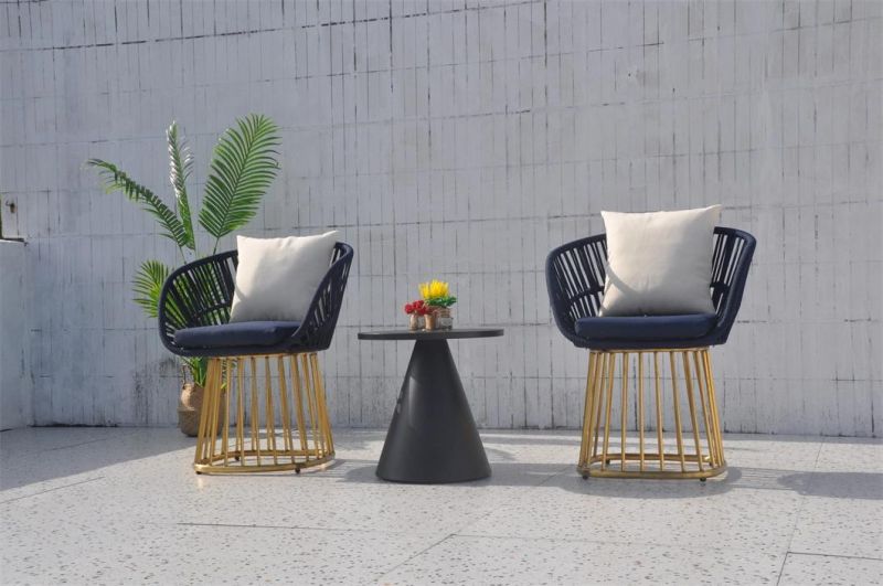 Wholesale Modern Style Rattan Aluminum Outdoor Patio Garden Outdoor Rattan Aluminum Furniture Chair Set