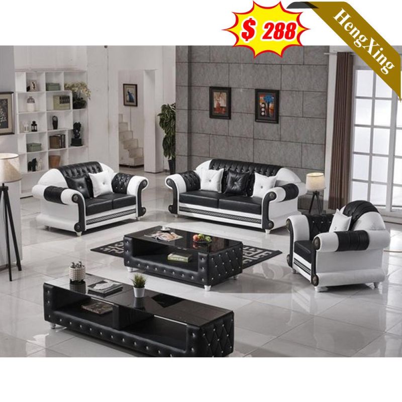 Modern Home Furniture Living Room Sofa Set Wooden Frame Gray Color PU Leather 1+2+3 Seat Sofas