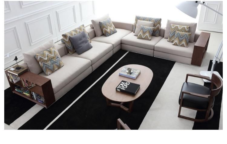 Modern Sofa Set Fabric/Leather Leisure L-Shape Sofa Chair Accepting Partial Selection