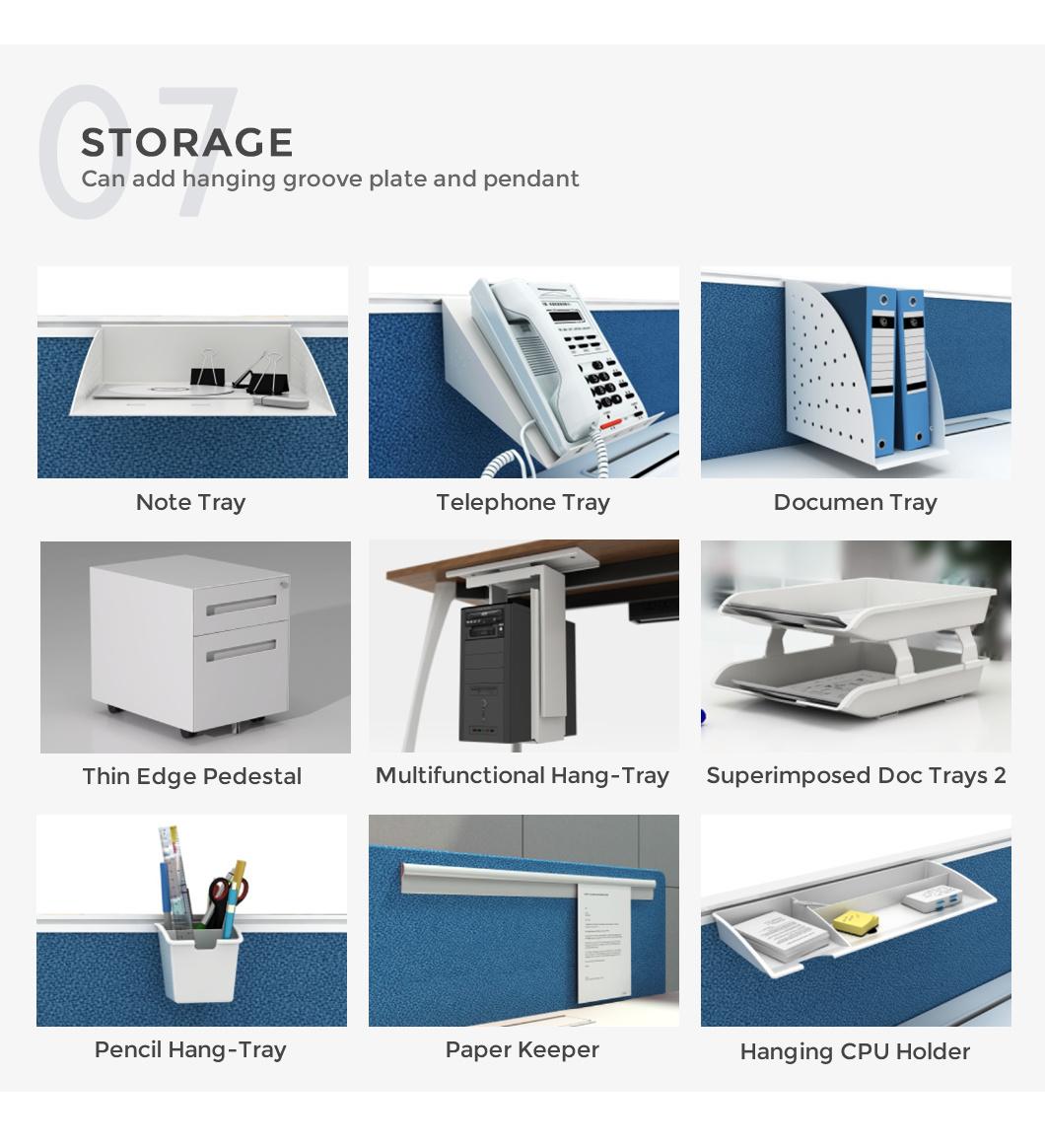 Panel System Dividers Aluminum Partitions Office Cubicle Partition Round Workstation Office Furniture