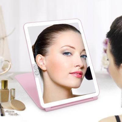 Super Slim USB Rechargeable Desktop LED Products LED Makeup Mirror with Touch Sensor