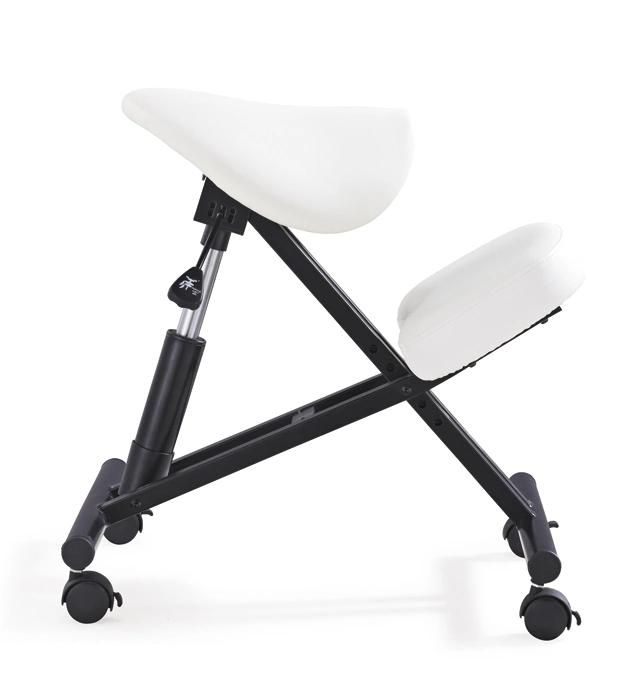 Adjustable New White Saddle Seat Kneeling Chair