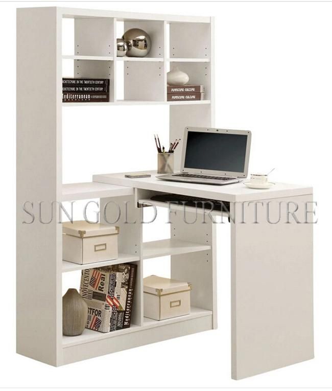 Cheap Price Office Study White Computer Desk with Cabinet (SZ-OD099)