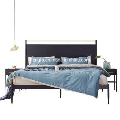 Modern Special Design Bedroom Furniture Metal Headboard Steel King Bed