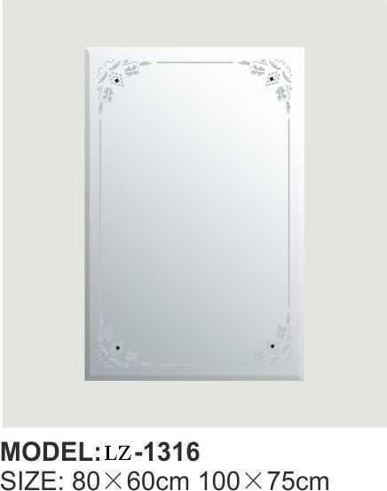 High Quality Silver Bathroom Sliver Mirror Rectangle Wall Mounted