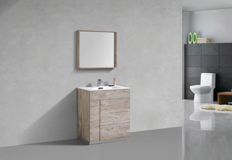 Solid Wood Modern Floor Mounted Combination Bathroom Cabinet