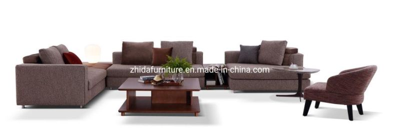 Living Room Furniture Hotel Villa Apartment Home Modern Modular Sectional L Shape Fabric Sofa