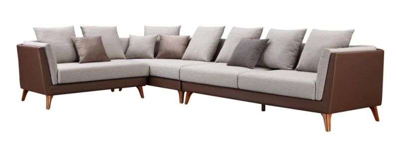 Wholesale Furniture Modern Design Sectional L Shape or 1+2+3 Fabric Sofa