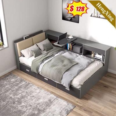 Modern Style Bedroom Kids Bed Furniture Small Apartment Leather Headboard Children Single Bed