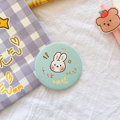 Customized Bear Button Pin Small Mirror Hand Mirror Pocket Makeup Mirror