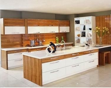 Custom Durable High End Painting Wood Veneer Kitchen Cabinet