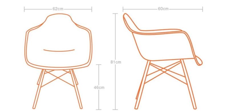 Modern Dining Room Plastic Polypropylene Chairs for Restaurant